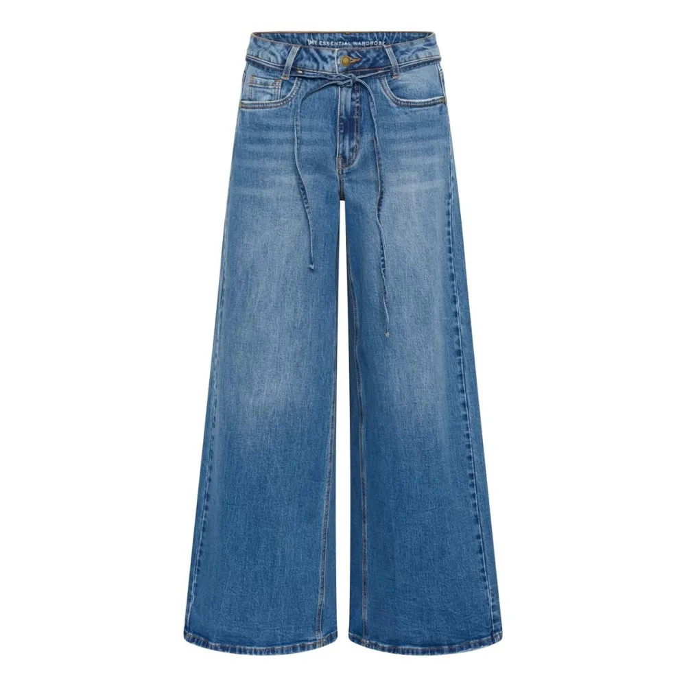 My Essential Wardrobe MWKaro 144 Mid X-Wide Jeans 32" Medium Blue Wash^Dame Underdele