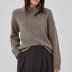My Essential Wardrobe PalomaMW Knit Pullover Brown Melange^Dame Overdele
