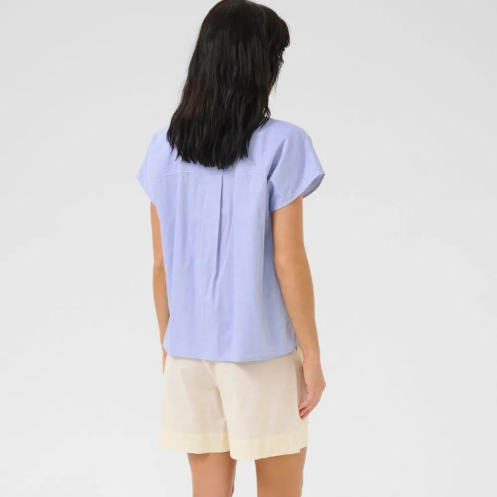 My Essential Wardrobe Stino Boxy Shirt Vista Blue^Dame Overdele