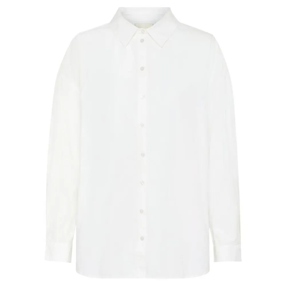 My Essential Wardrobe Sunna Boxy Shirt Bright White^Dame Overdele