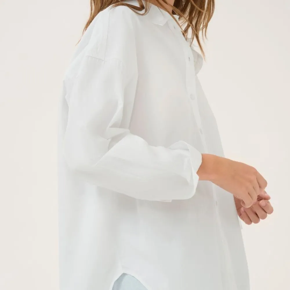 My Essential Wardrobe Sunna Boxy Shirt Bright White^Dame Overdele