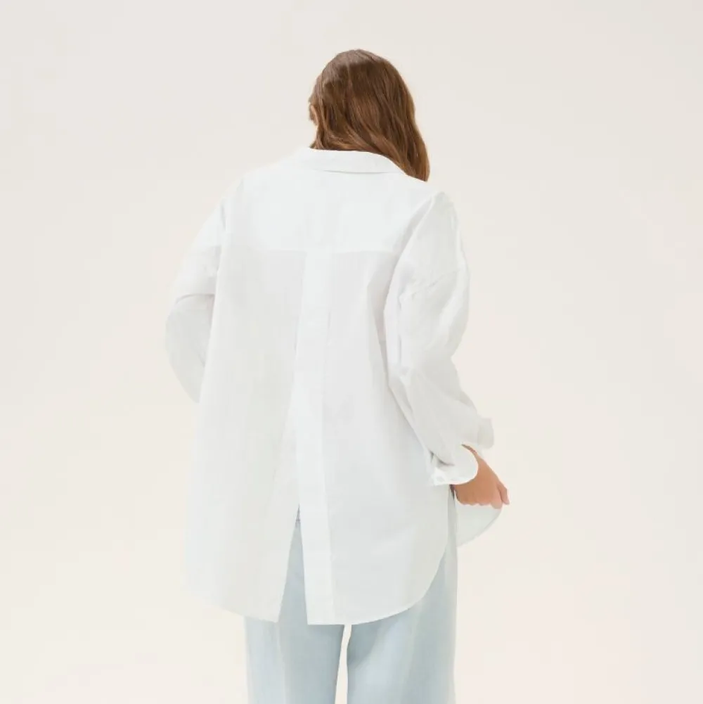 My Essential Wardrobe Sunna Boxy Shirt Bright White^Dame Overdele