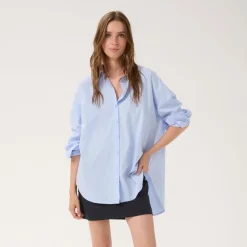 My Essential Wardrobe Sunna Boxy Shirt Kentucky Blue^Dame Overdele