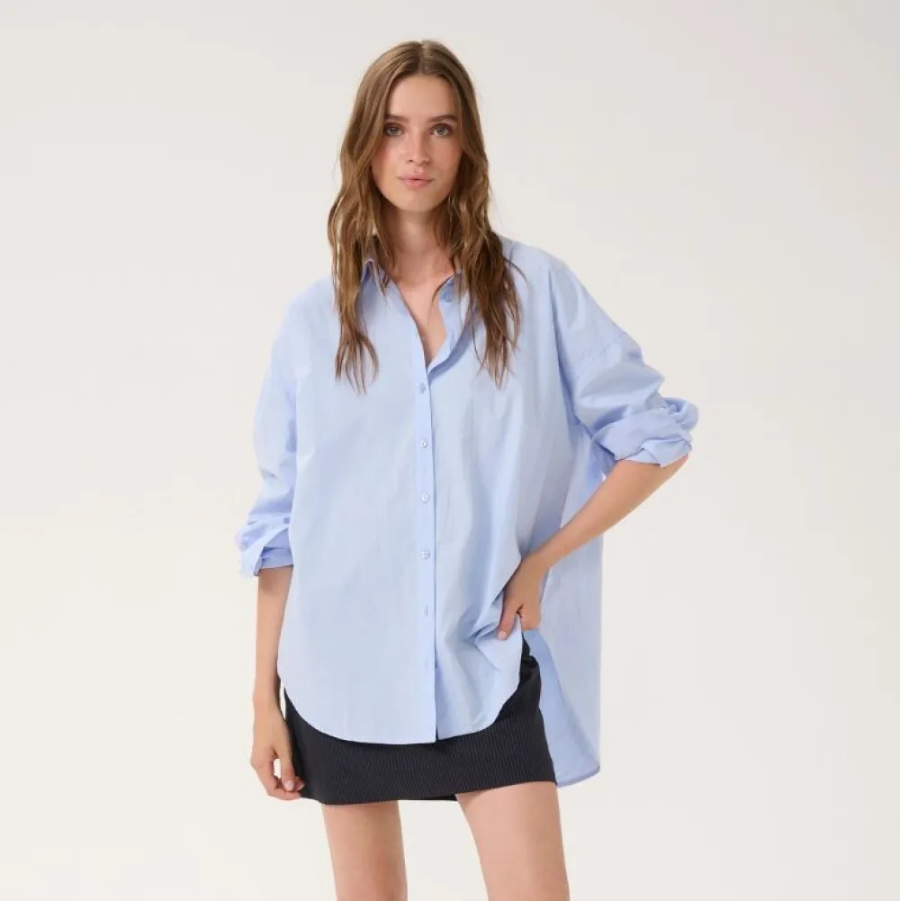 My Essential Wardrobe Sunna Boxy Shirt Kentucky Blue^Dame Overdele