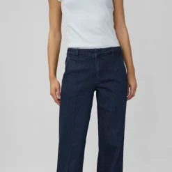 My Essential Wardrobe The Lara Pants Dark Blue Un-Wash^Dame Underdele
