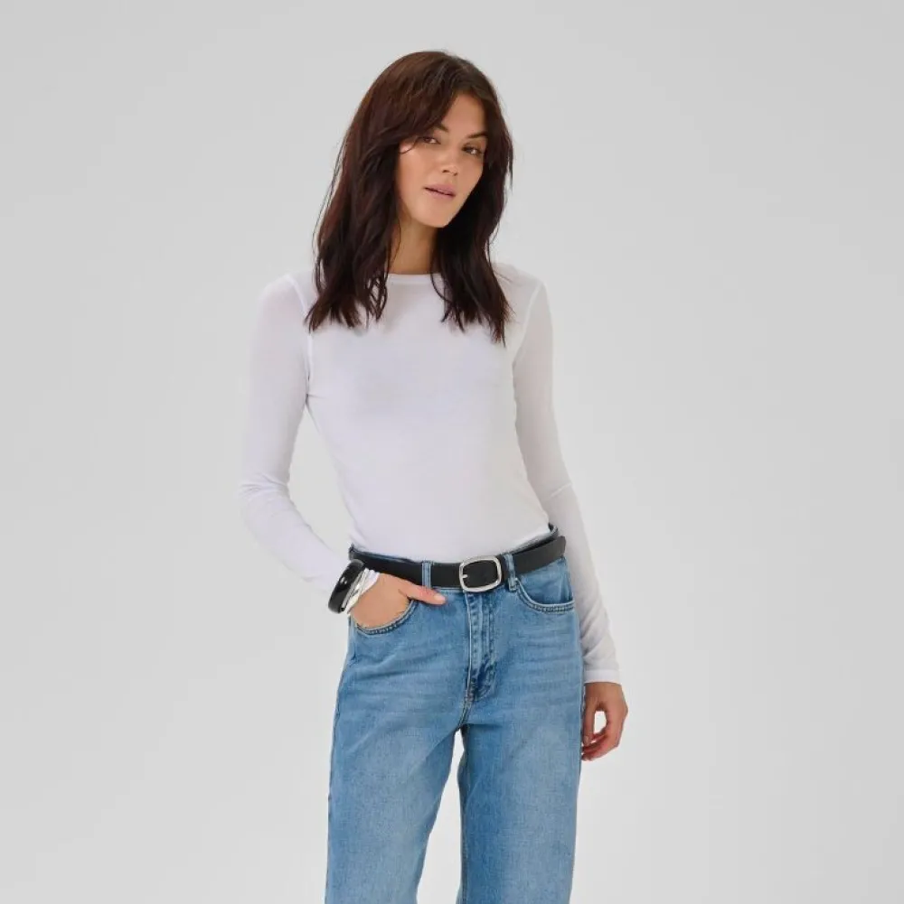 My Essential Wardrobe The Modal Blouse Bright White^Dame Overdele