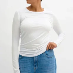 My Essential Wardrobe The Modal Blouse Bright White^Dame Overdele