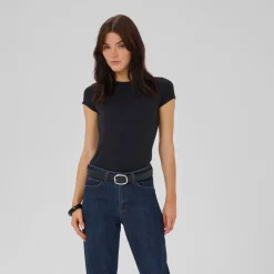 My Essential Wardrobe The Modal Tee Black^Dame Overdele