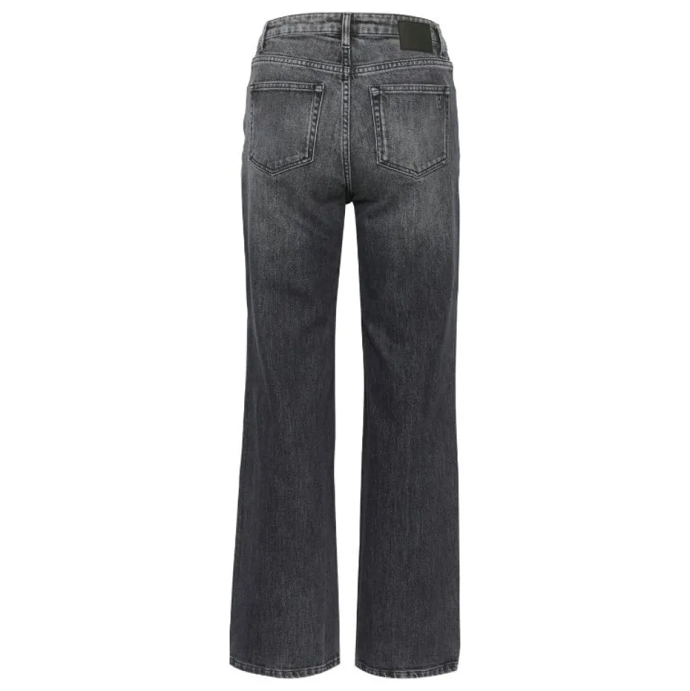 My Essential Wardrobe The Louis High Wide Jeans Dark Grey Retro Wash^Dame Underdele