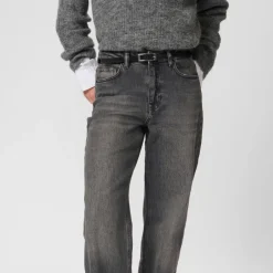 My Essential Wardrobe The Louis High Wide Jeans Dark Grey Retro Wash^Dame Underdele