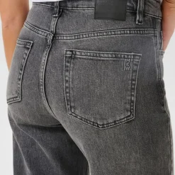 My Essential Wardrobe The Louis High Wide Jeans Dark Grey Retro Wash^Dame Underdele