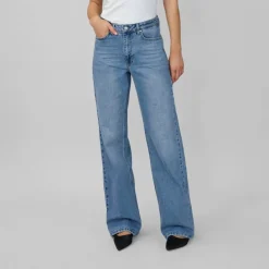 My Essential Wardrobe The Louis High Wide Jeans Medium Blue^Dame Underdele