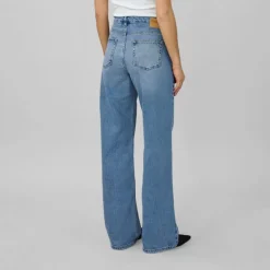 My Essential Wardrobe The Louis High Wide Jeans Medium Blue^Dame Underdele