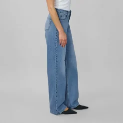 My Essential Wardrobe The Louis High Wide Jeans Medium Blue^Dame Underdele