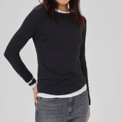 My Essential Wardrobe The Modal Blouse Black^Dame Overdele