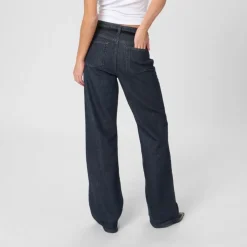 My Essential Wardrobe The Louis High Wide Jeans Dark Blue Un-Wash^Dame Underdele