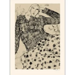 Poster & Frame Leaning Woman 50x70 cm^ Illustrationer & Plakater