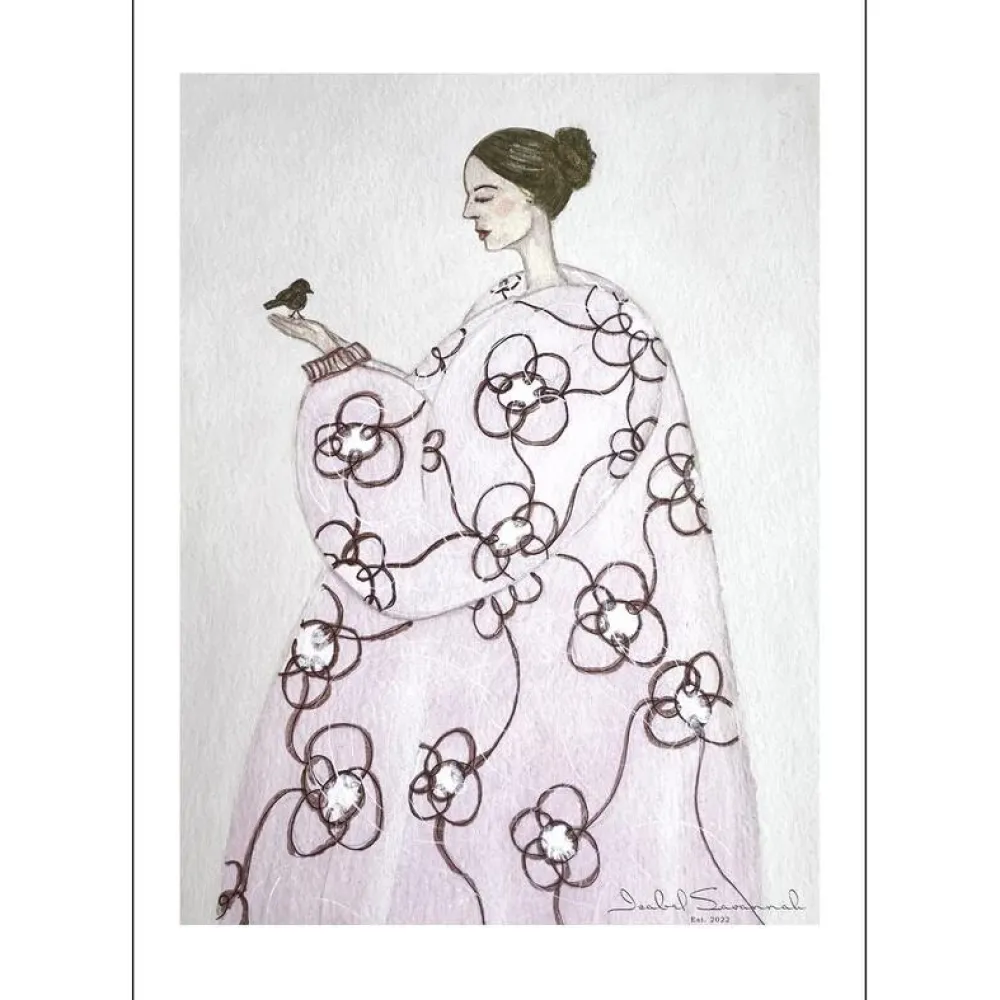 Poster & Frame The Pink Lady 50x70 cm^ Illustrationer & Plakater