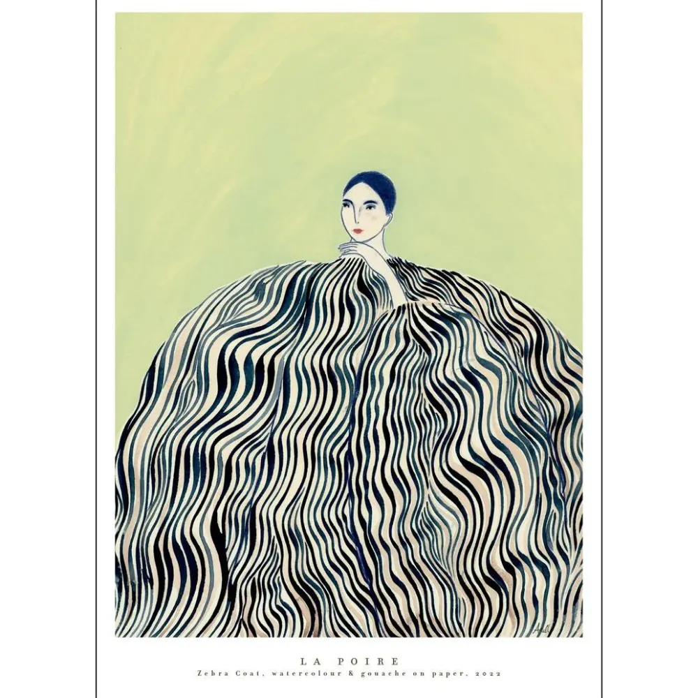 Poster & Frame Zebra Coat A3^ Andet Boligtilbehør|Illustrationer & Plakater