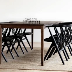 Sibast Furniture No 8 Chair Sortlakeret Eg Sort Saga Læder^ Stue|Stole