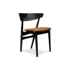 Sibast Furniture No 7 Dining Chair Sortlakeret Eg Cognac Dunes Læder^ Stue|Stole
