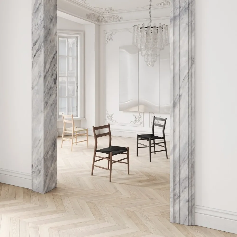 Sibast Furniture Sibast No 59 Valnød Sort Flet^ Stue|Stole