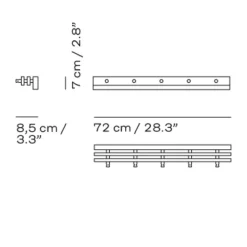 Skagerak Cutter Knagerække Eg 72^ Knager & Greb|Entré
