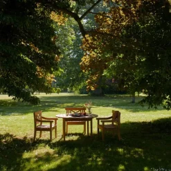 Skagerak Drachmann Table Teak Ø126^ Udendørs|Havemøbler