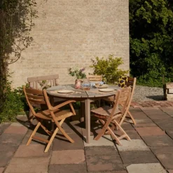 Skagerak Drachmann Table Teak Ø126^ Udendørs|Havemøbler