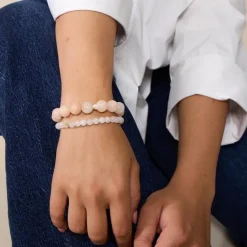 Soï Krystal Armbånd Chunky Rosa Jade^Dame Accessories|Smykker