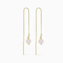 Soï Krystal Ella Øreringe Rosa Jade^Dame Accessories|Smykker