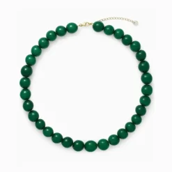 Soï Krystal Halskæde Faro Grøn Jade^ Smykker