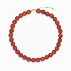 Soï Krystal Halskæde Faro Rød Jade^Dame Accessories|Smykker