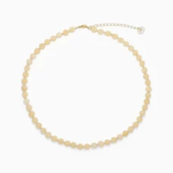 Soï Krystal Halskæde Gul Jade^ Smykker