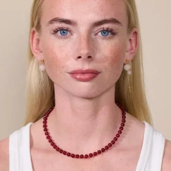 Soï Krystal Halskæde Rød Jade^Dame Accessories|Smykker