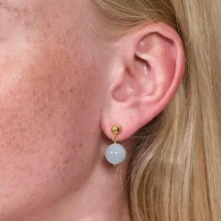 Soï Krystal Nora Øreringe Aquamarin^Dame Accessories|Smykker