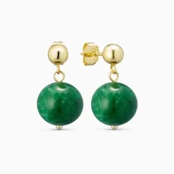 Soï Krystal Nora Øreringe Grøn Jade^Dame Accessories|Smykker