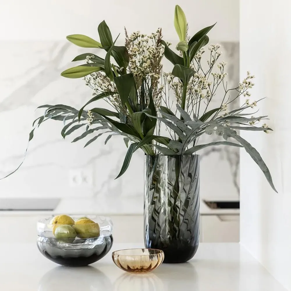 Specktrum Meadow Swirl Cylinder Vase Grey Medium^ Andet Boligtilbehør|Vaser