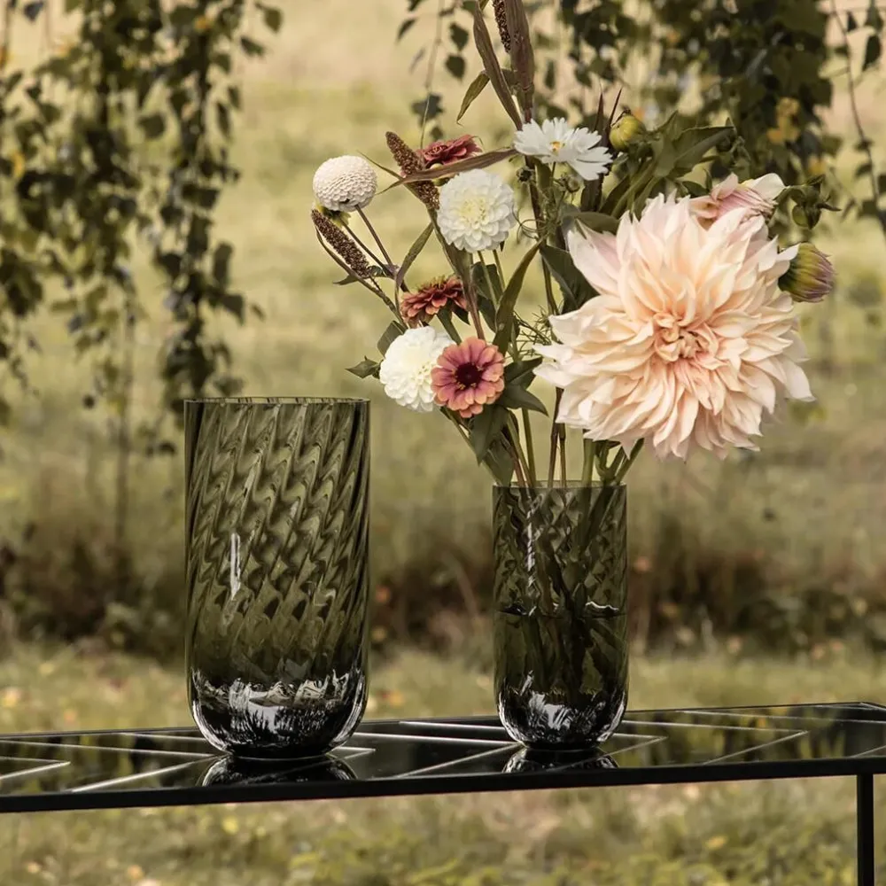 Specktrum Meadow Swirl Cylinder Vase Grey Medium^ Andet Boligtilbehør|Vaser