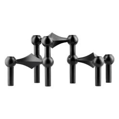 STOFF Nagel Candle Holder Set With 3 Black^ Andet Boligtilbehør|Lysestager
