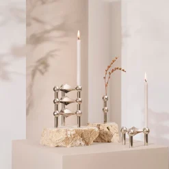STOFF Nagel Candle Holder Set With 3 Chrome^ Andet Boligtilbehør|Lysestager