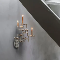 STOFF Nagel Wall Hanger Chrome^ Lysestager