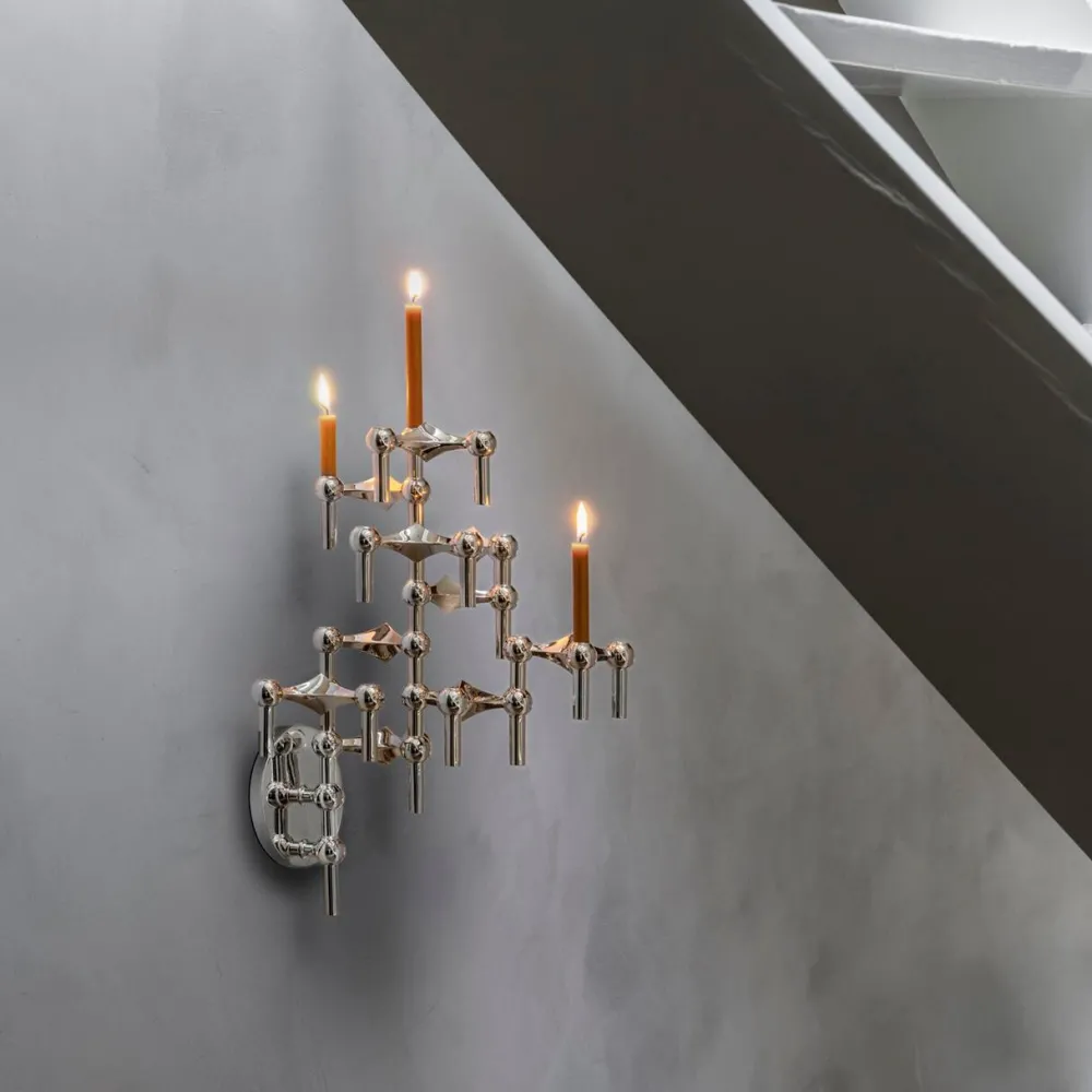 STOFF Nagel Wall Hanger Chrome^ Lysestager