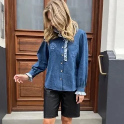 Stories From The Atelier - By Copenhagen Shoes Stories From The Atelier Nature Shirt Medium Blue^Dame Overdele