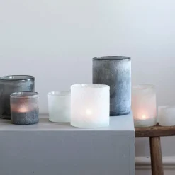 Tell Me More Frost Candleholder Small Grey^ Andet Boligtilbehør|Lysestager