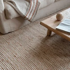Tell Me More Hemp Wool Stripe Rug Nature 80x300 cm^ Entré|Tæpper & Måtter