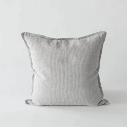 Tell Me More Linen Cushion Pinstripe 50x50 cm^ Puder