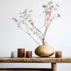 Tell Me More Lyric Candleholder Small Brown^ Andet Boligtilbehør|Lysestager