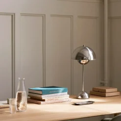&Tradition Flowerpot Table Lamp VP3 Chrome Plated^Børn Børneværelse|Belysning
