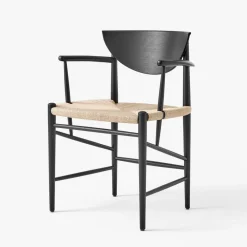 &Tradition HM4 Drawn Chair Black Lacquered Oak^ Stole|Stue